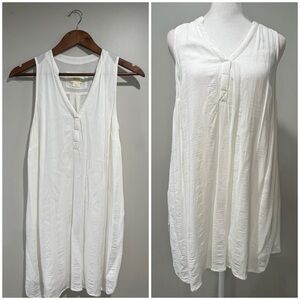 Maeve for Anthropologie White Sleeveless Tunic Relaxed Fit